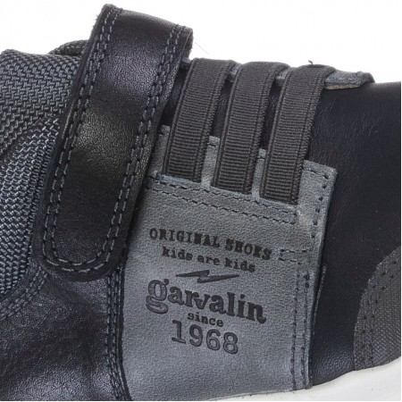 Παιδικό δερμάτινο casual παπούτσι Garvalin 191420 MARINO Y NEGRO